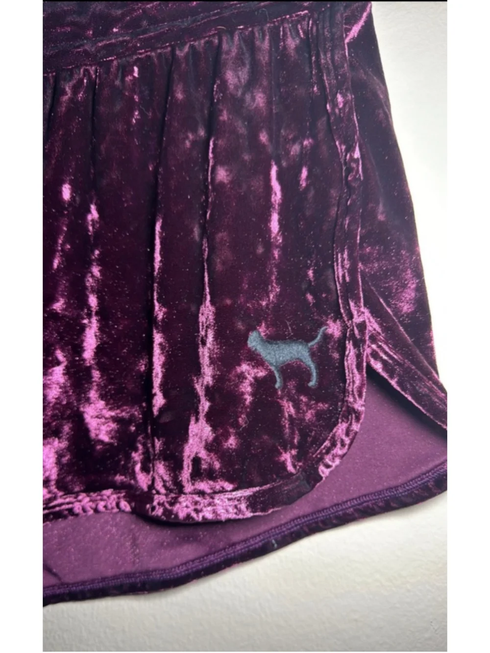 Victoria's Secret PINK Velvet Athletic Shorts Purple Size L